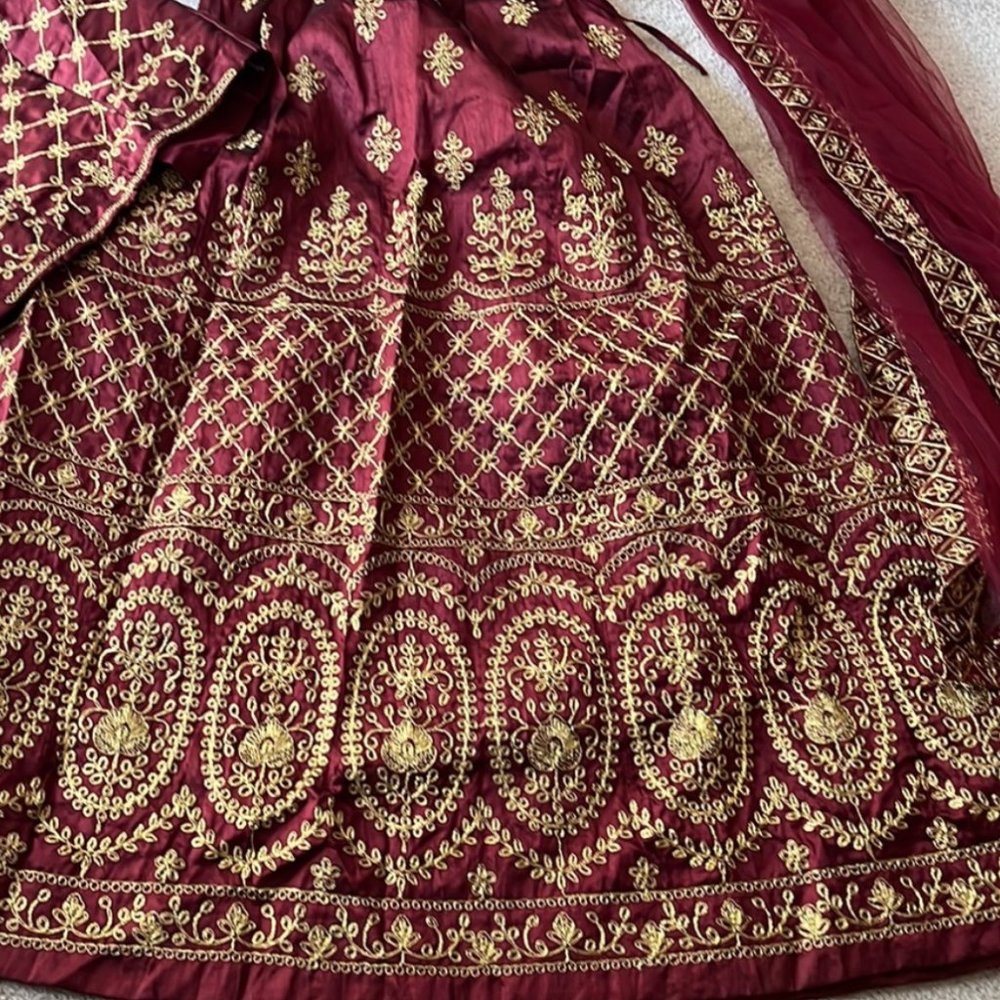New Semi-Stitched Lehenga, Choli, Dupatta